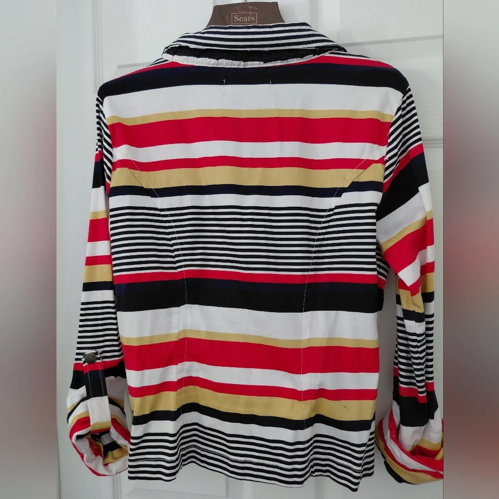 Live a Little Multicolor Striped Zip-up Jacket - Picture 6 of 6